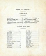 Table of Contents, Index, Dickinson County 1921